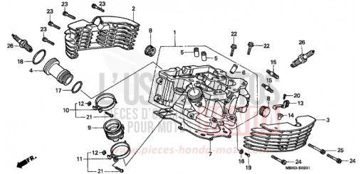 TESTATA CILINDRO (POSTERIORE) VT1100C3X di 1999